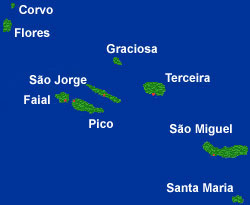 Mapa dos Açores